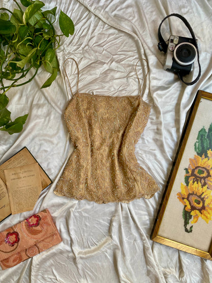 The Opaline Garden Silk Camisole