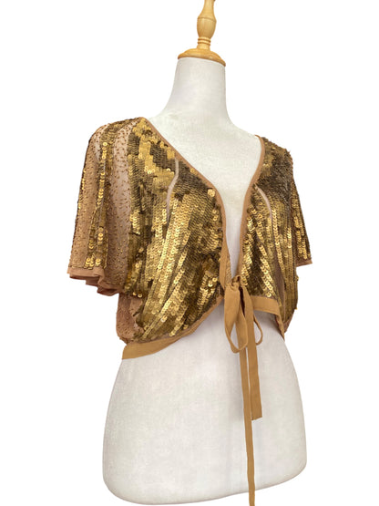 Handbeaded gold bolero