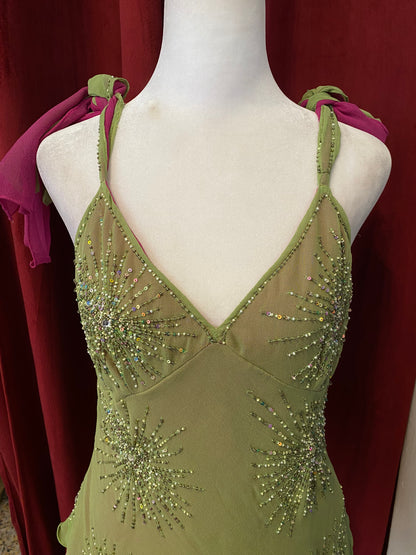 100% silk brand new 2 coloured handbeaded top 💐