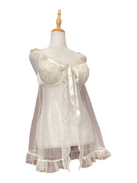 White sequin lace corset ✨
