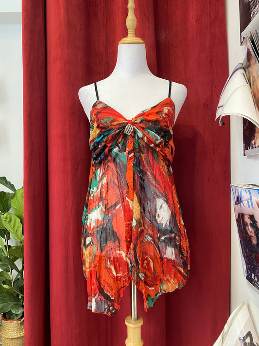 Multicoloured fairy red blouse