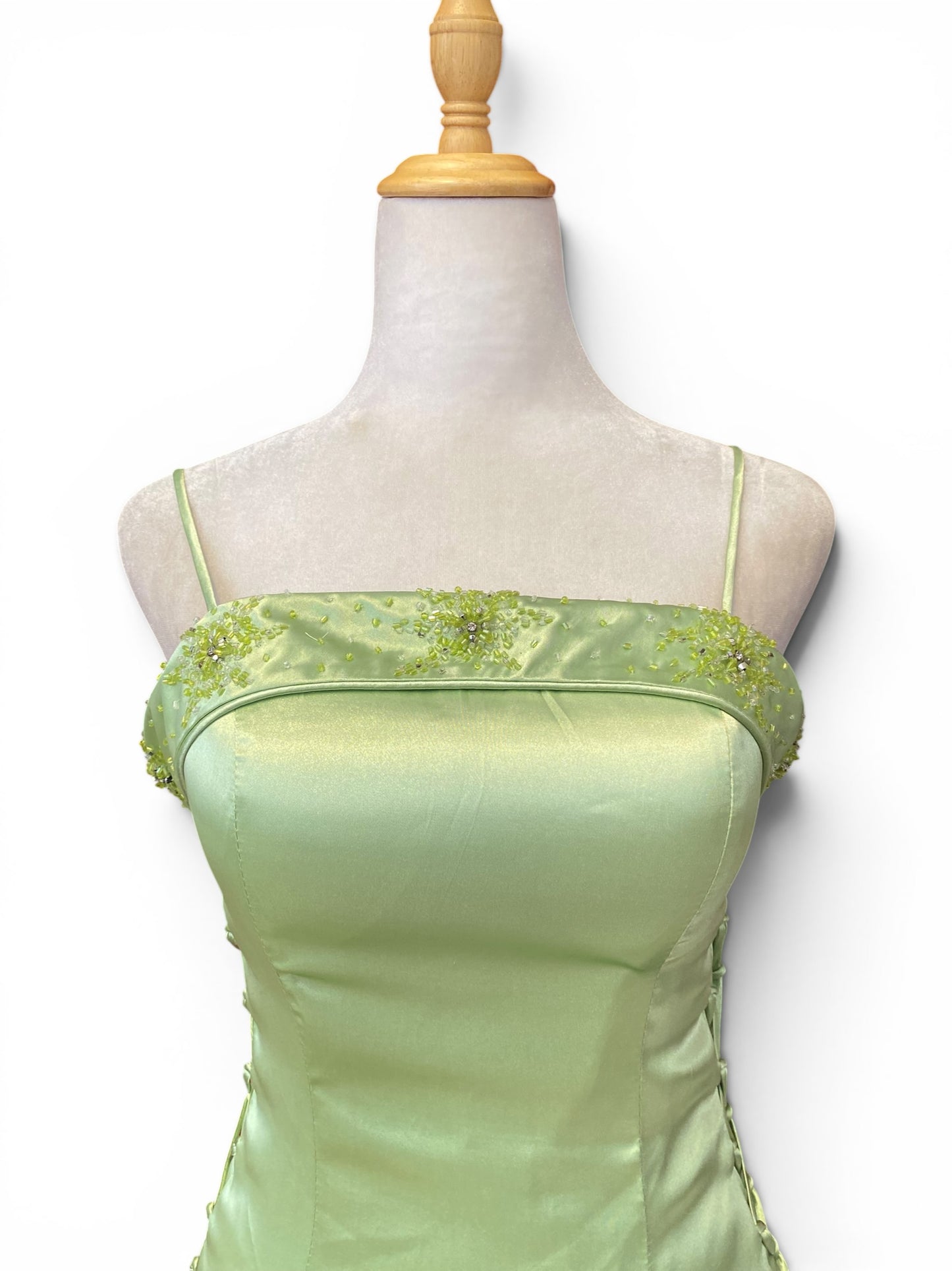 Green fairy corseted dress