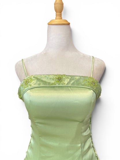 Green fairy corseted dress