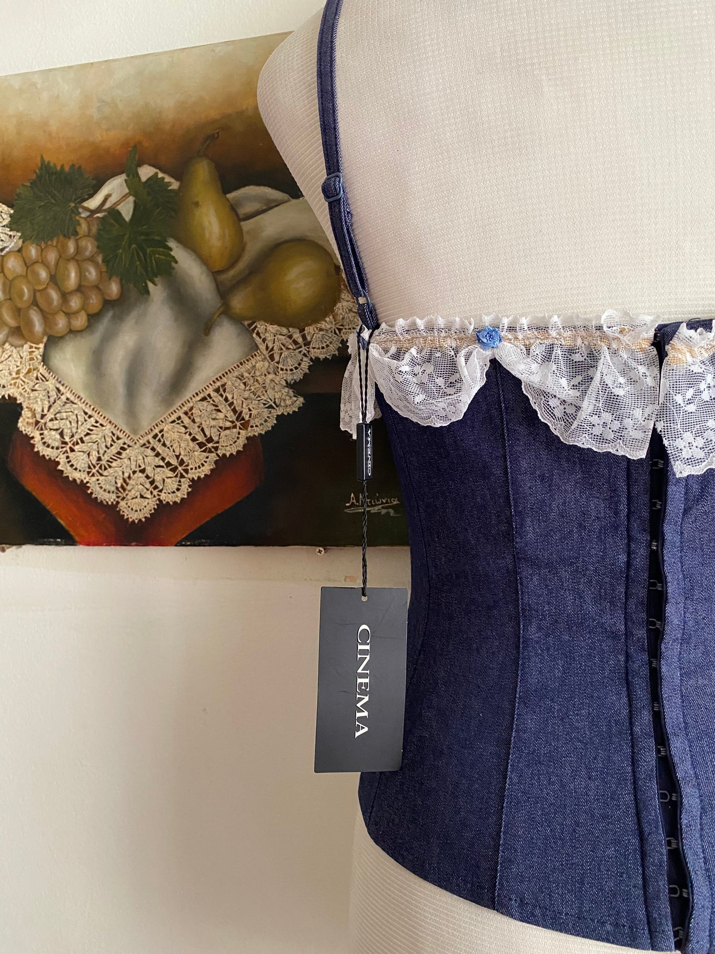 Denim zinas couture brand new corset