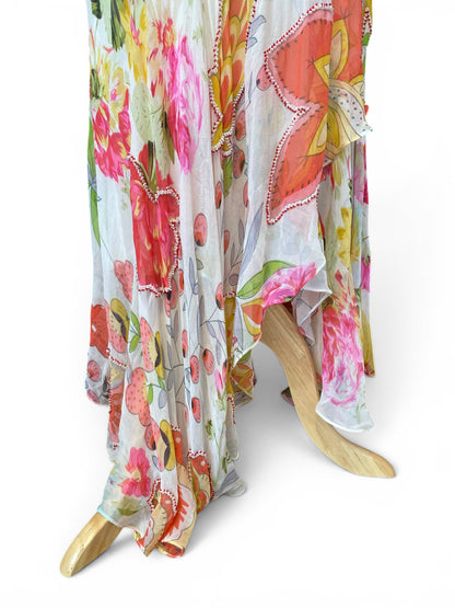 100% silk “the garden “ gown