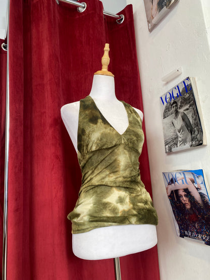 Fairy open back green top