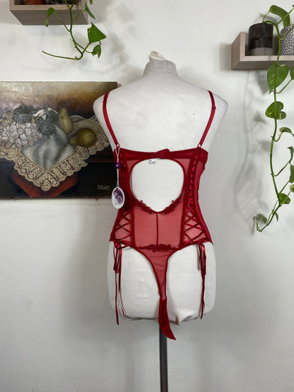 Brand new red lace bodysuit