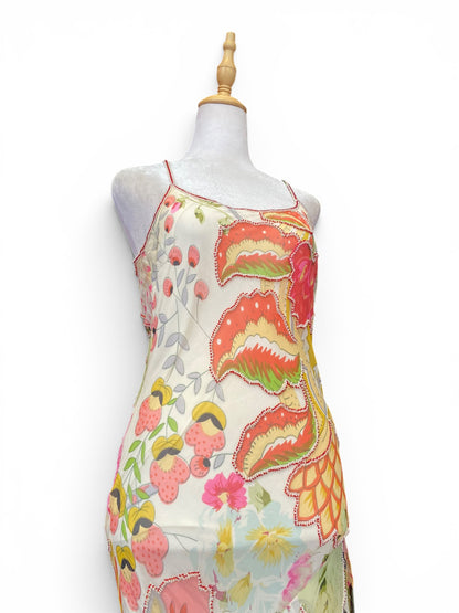100% silk “the garden “ gown