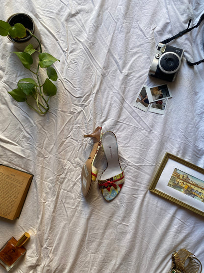 Brand new multicoloured mules