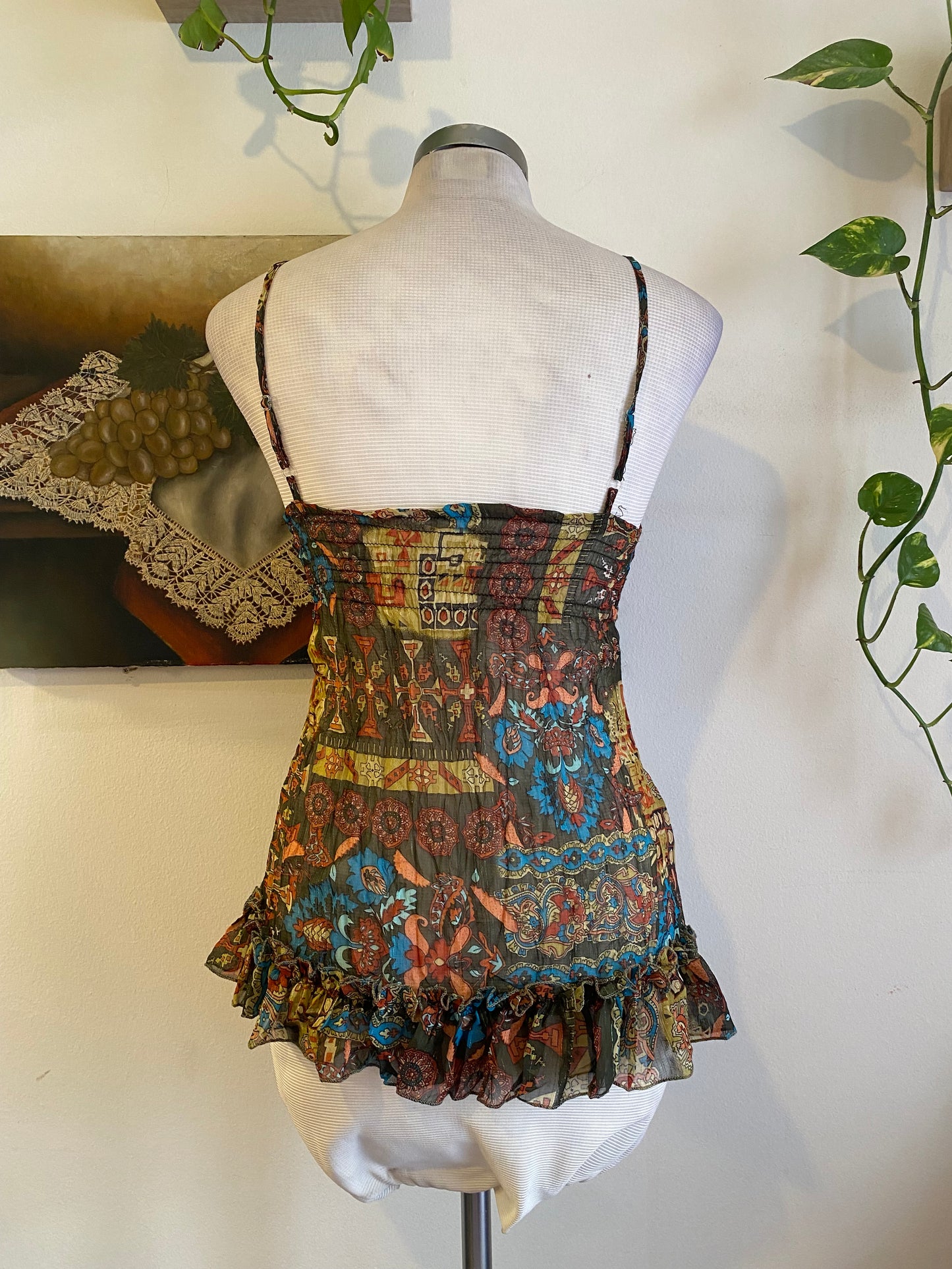 Silk based brand new beaded top