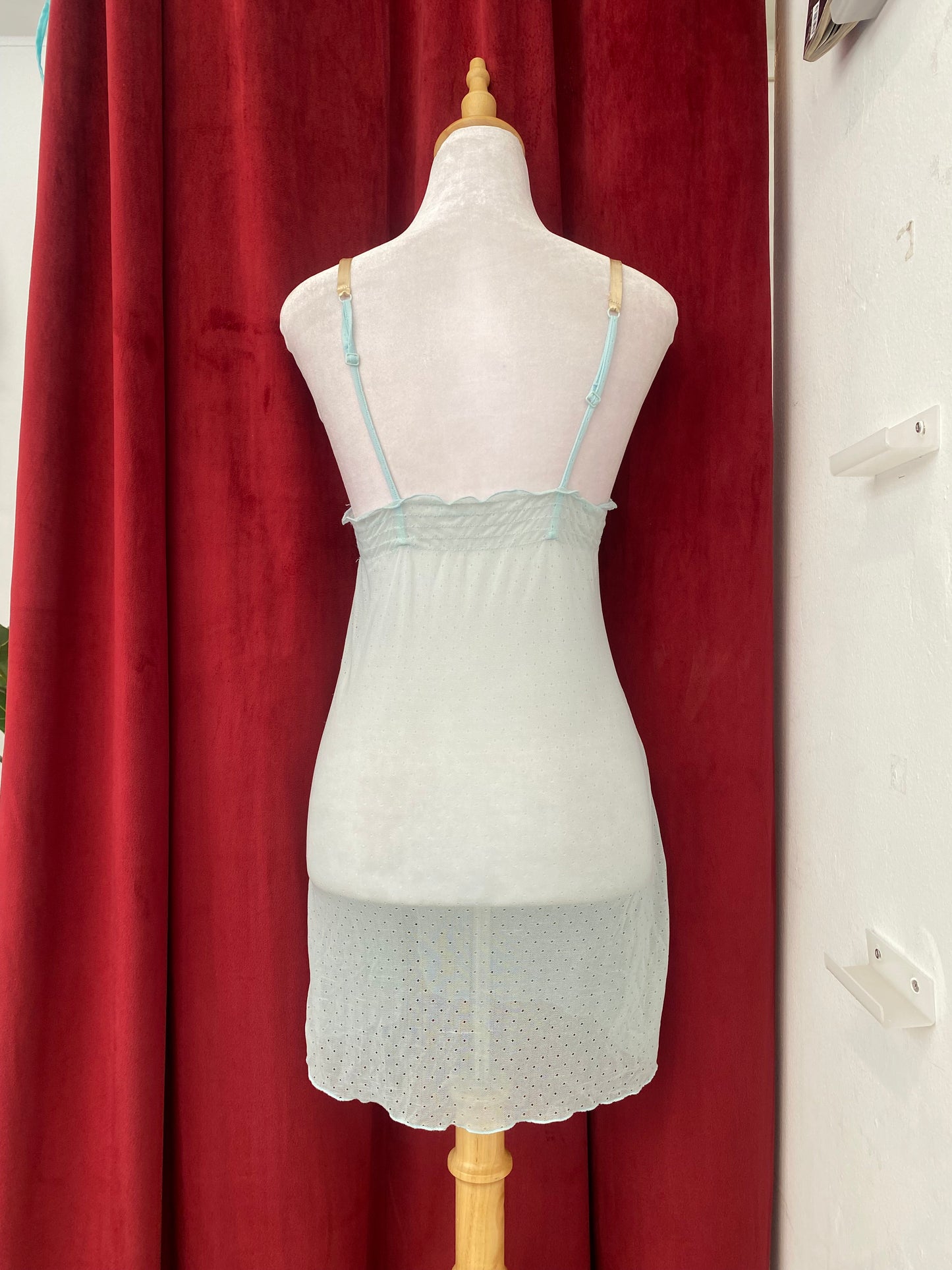 Light blue glow slip dress