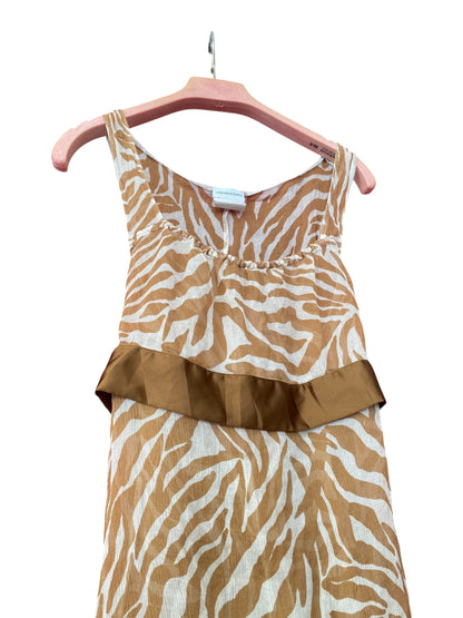 Silk animal print top