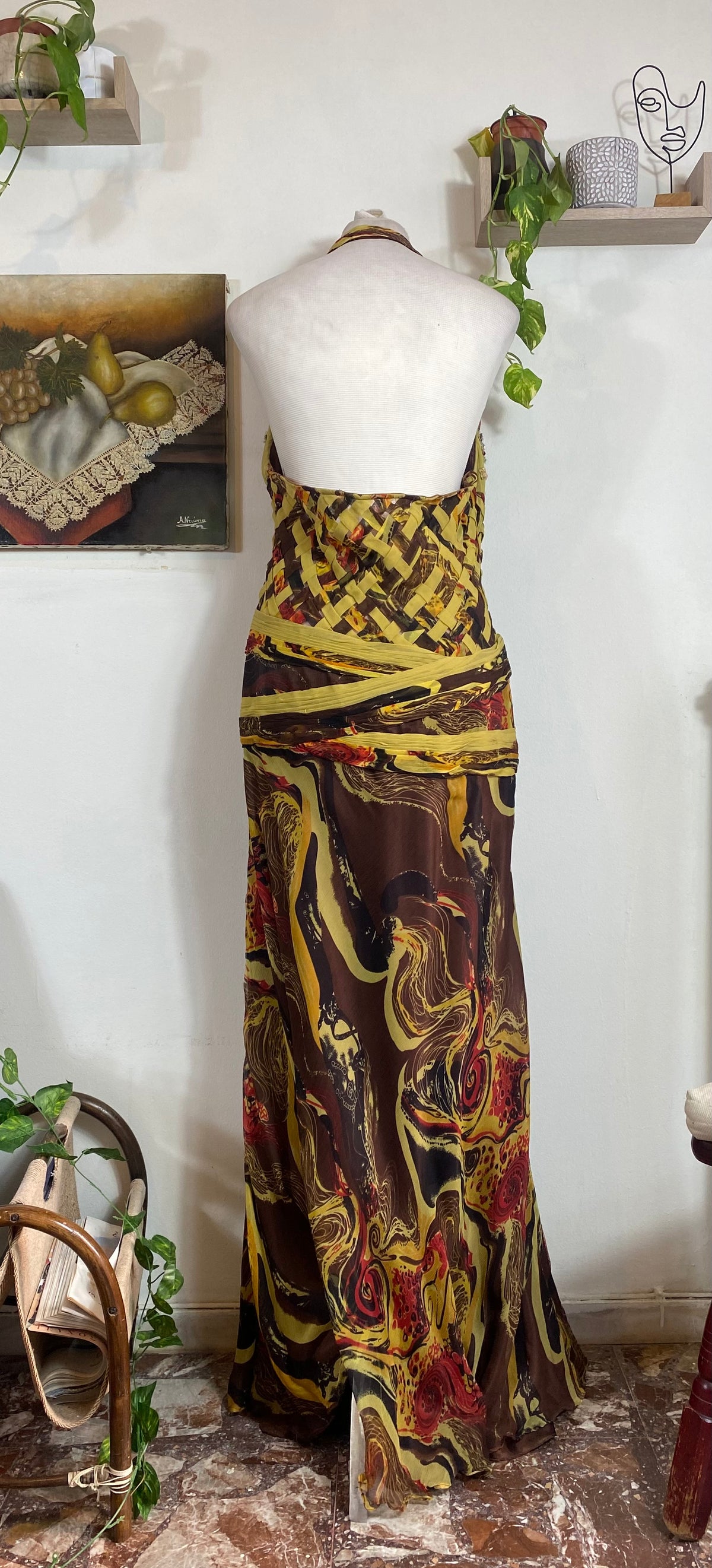 Nocturne Embroidered Silk Gown