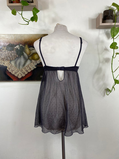 Grey bow corset top 80B