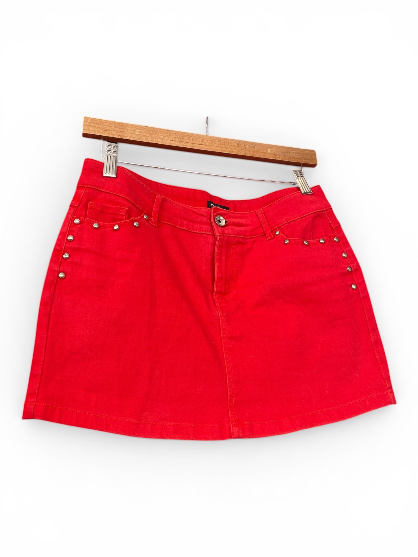Red mini skirt with studs 💋