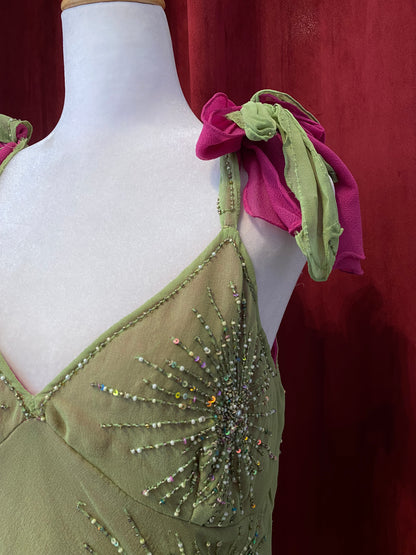 100% silk brand new 2 coloured handbeaded top 💐