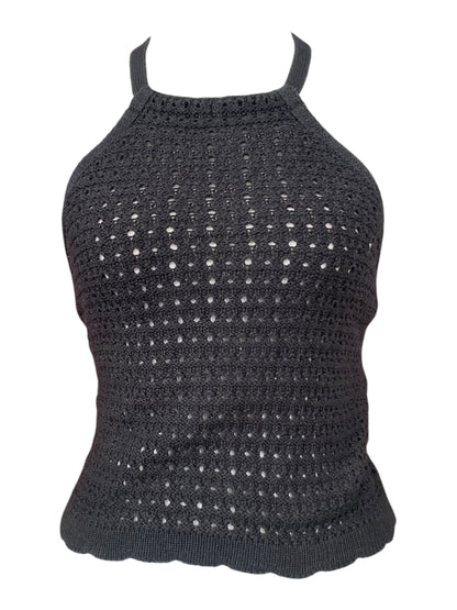 Crochet black halter top