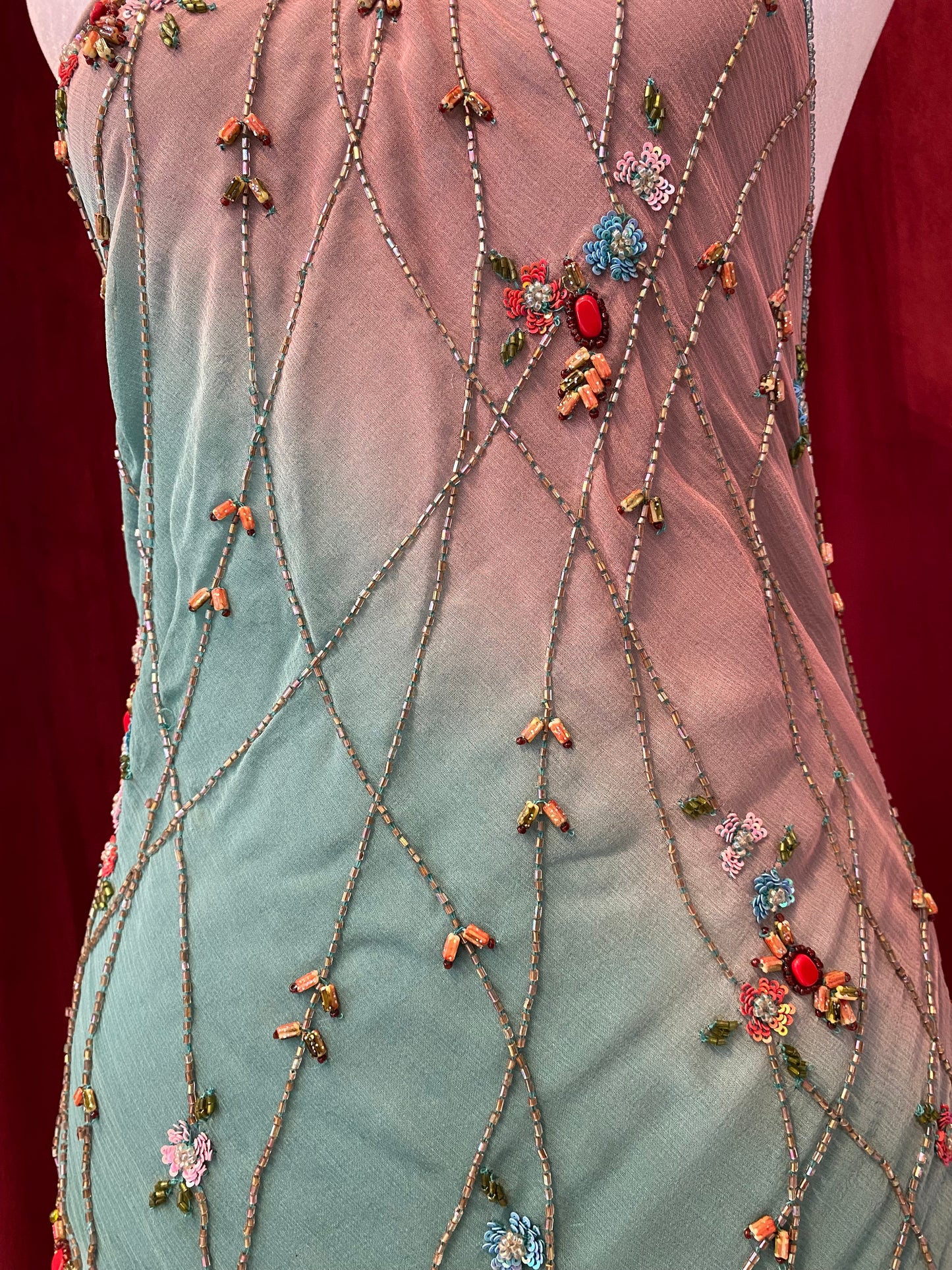 100% silk brand new multicoloured open back top 💐