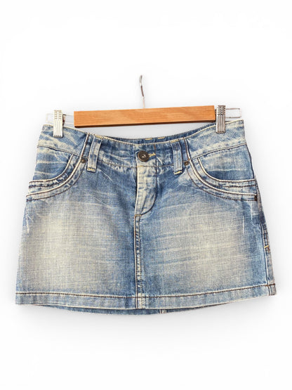 Mini denim skirt