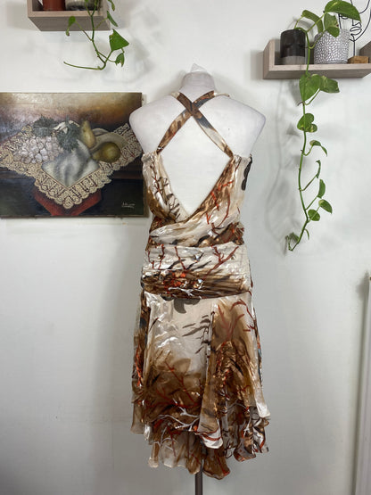 Brand new silk leopard dress