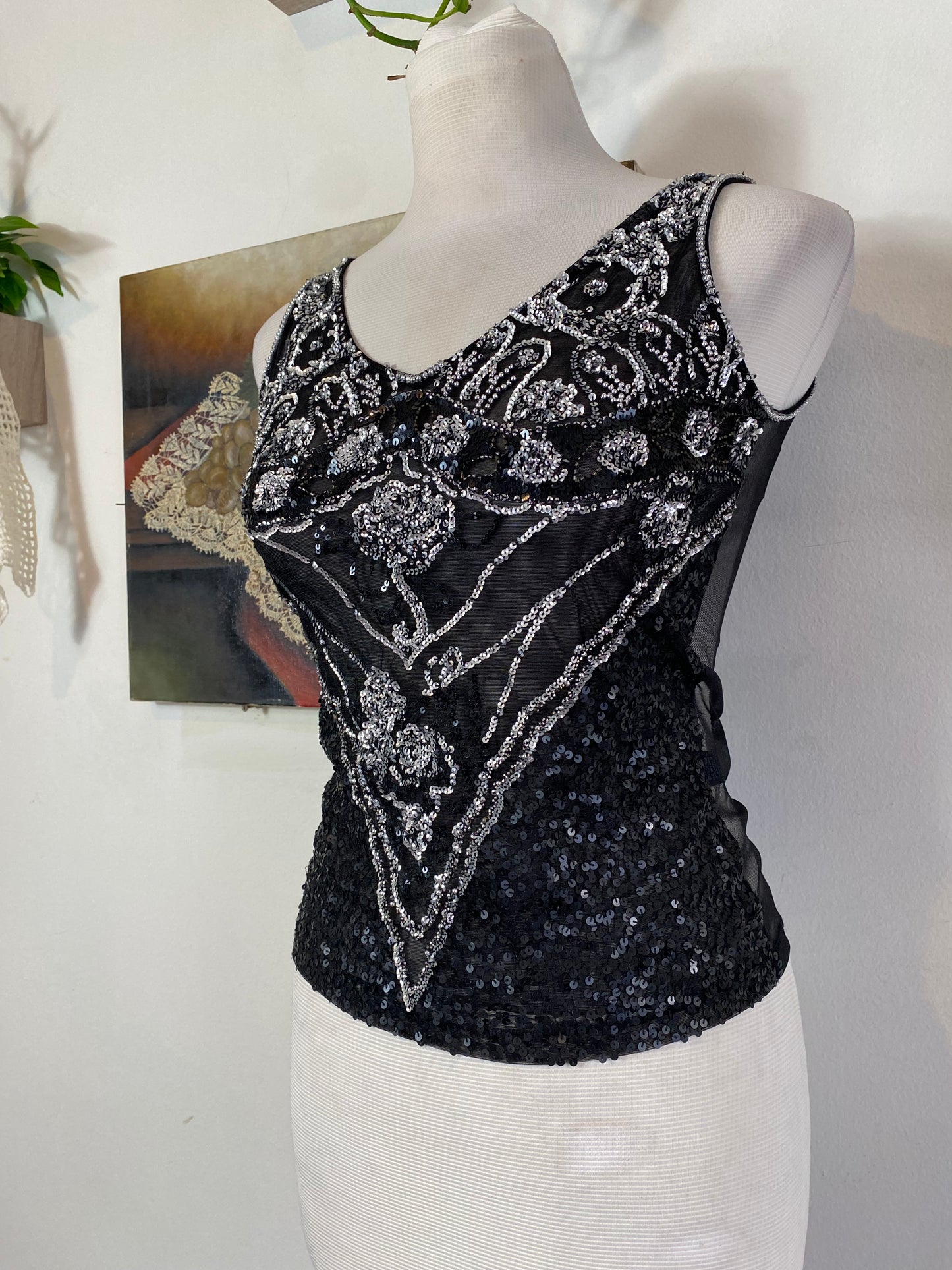 Brand new handbeaded 90s top