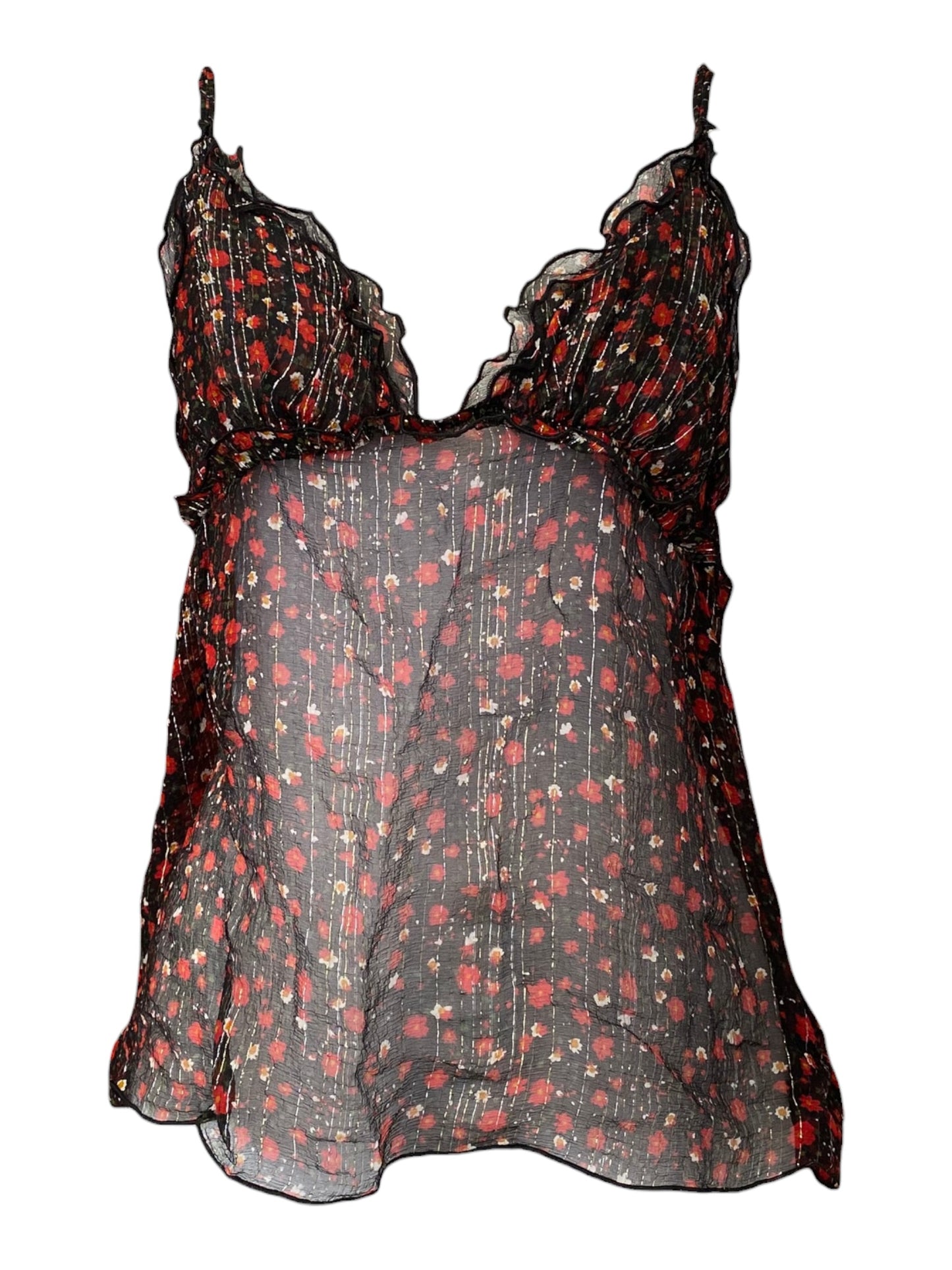 Lingerie see through top with floral details 💐