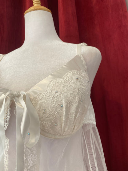 White sequin lace corset ✨