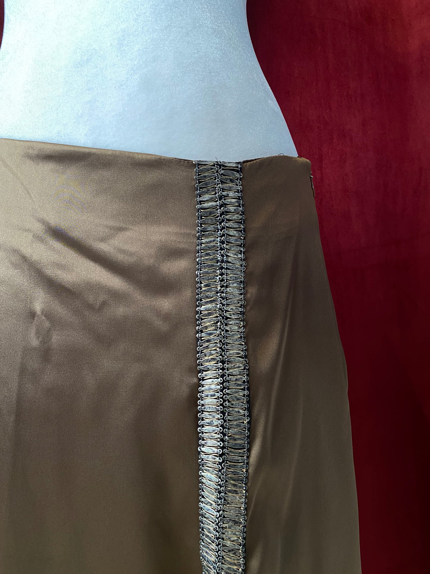 Satin brown brand new Toi&Moi skirt