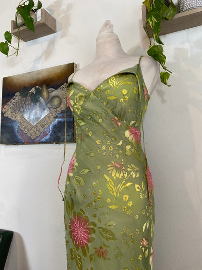 Celeste Garden Silk Gown