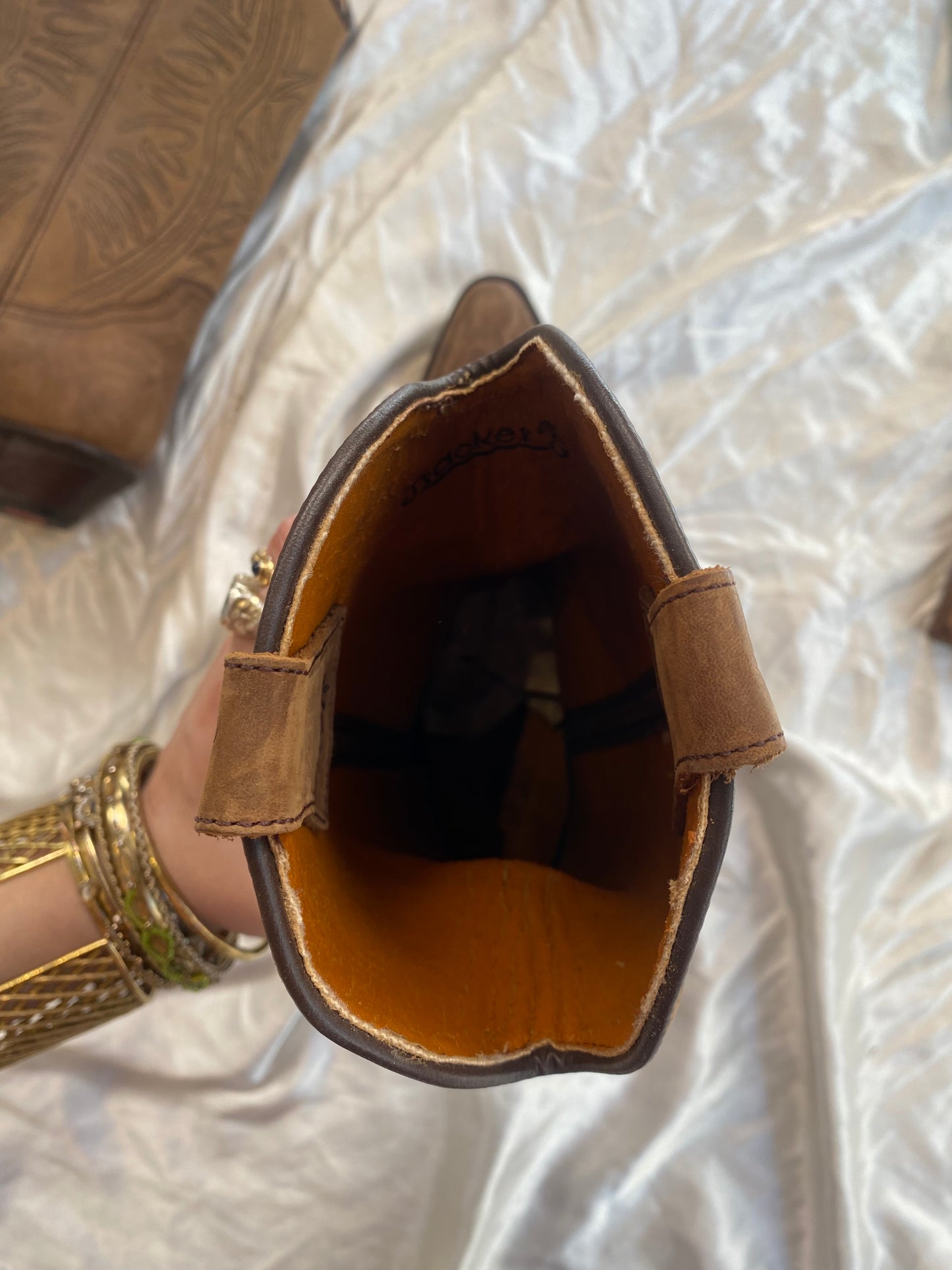 Suede brand new vintage brown cowboy boots