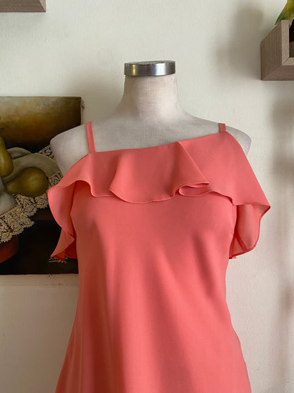 Brand new pink mini ruffled summer dress