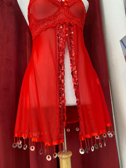 Red sequin corset top 🔥