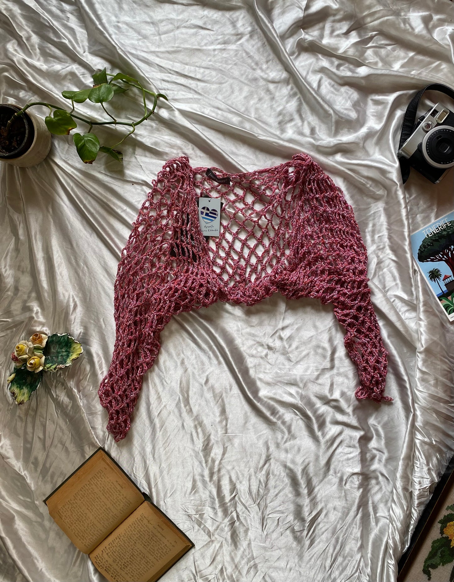 Brand new knitted pink summer bolero