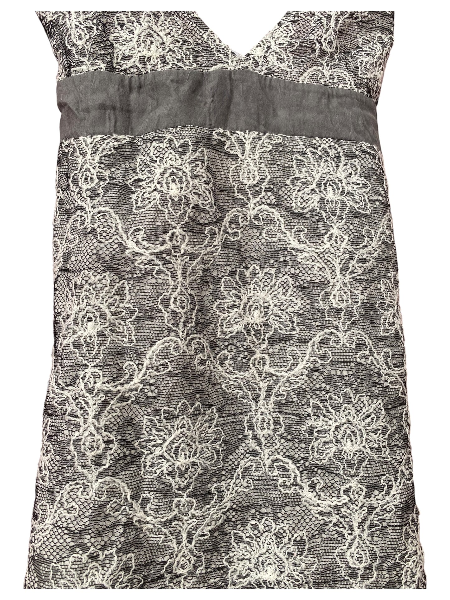 Grey embroidered summer top