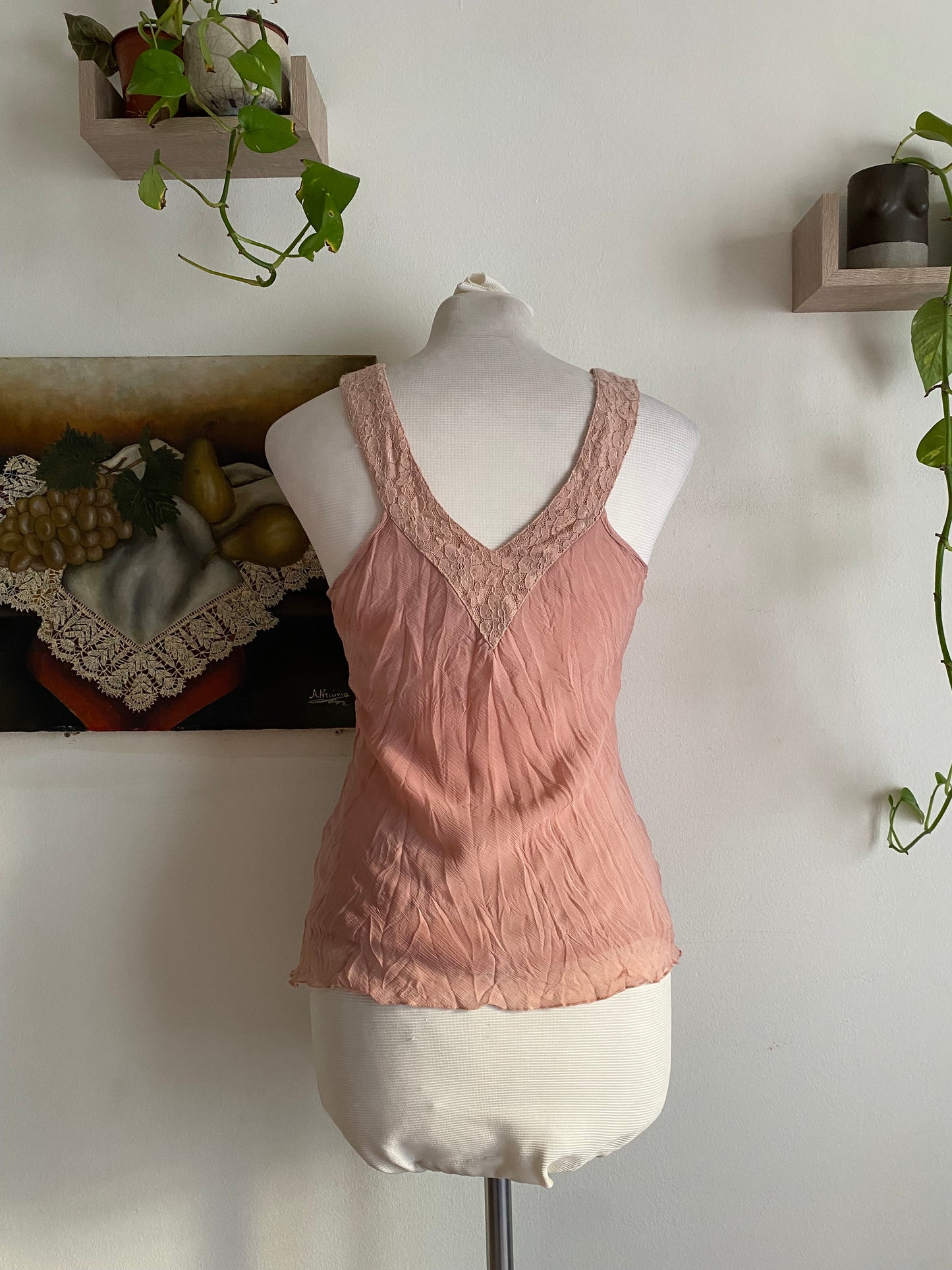 Light pink summer sequin top