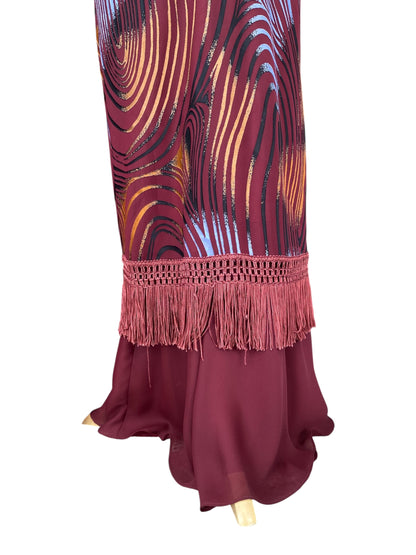 The “ Ophelia “ dress in burgundy