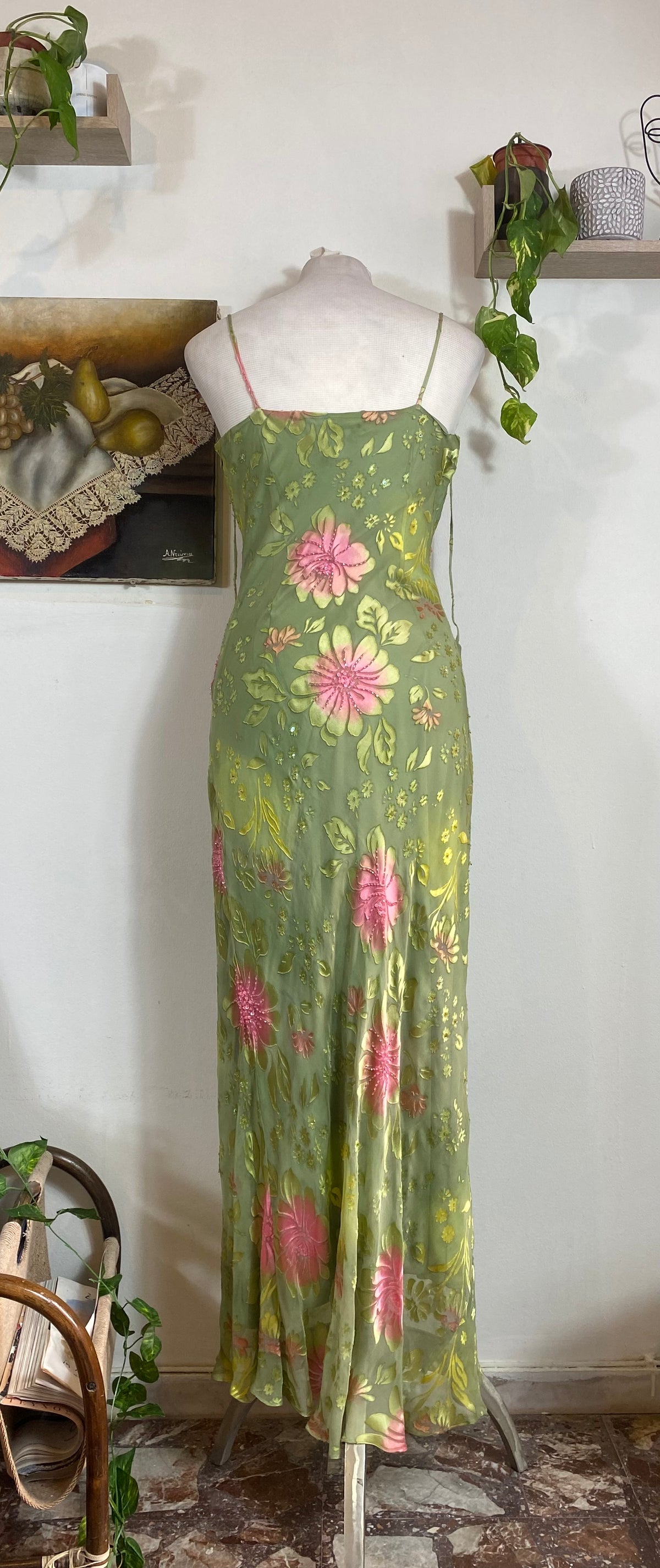 Celeste Garden Silk Gown