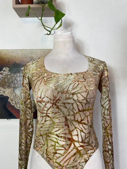 Marble like velvet bodysuit