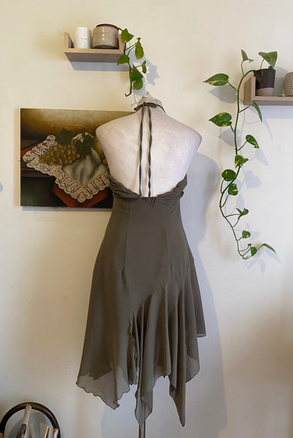 Brand new khaki ruffled fairy dress