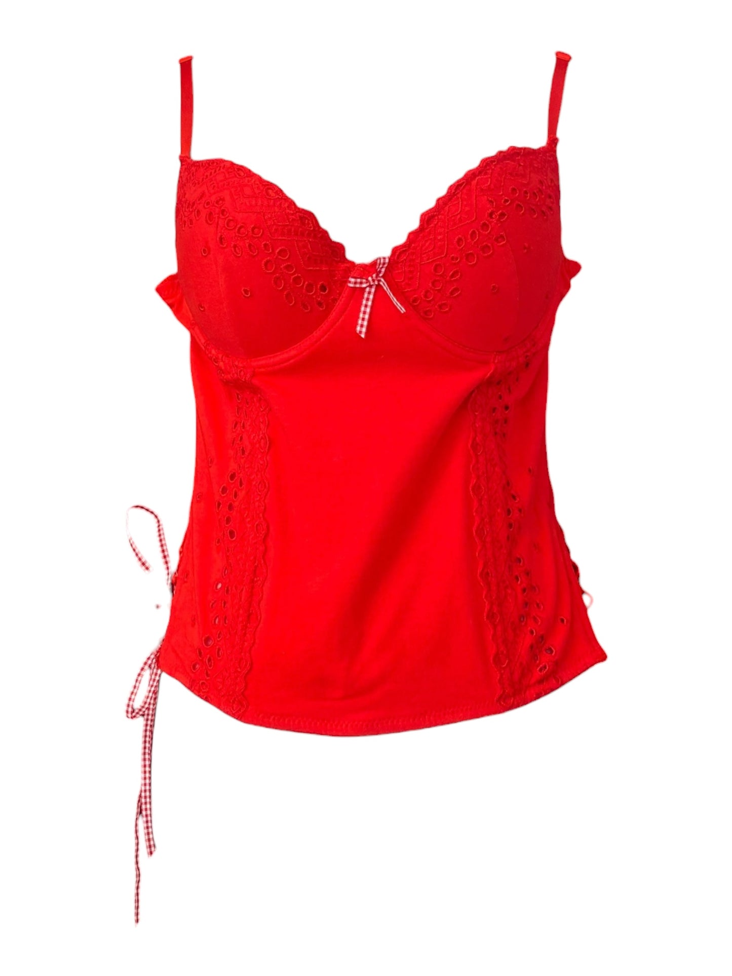 Red lace up corset 💋