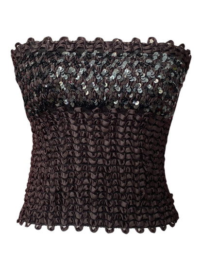 Strapless sequin top