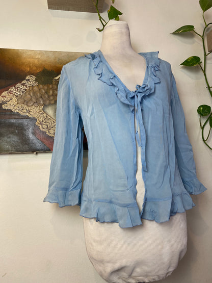 Brand new baby blue see through top