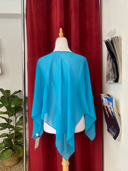 Baby blue sequin poncho 🦋