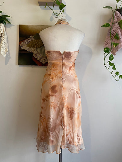 100% silk dress with sequin details