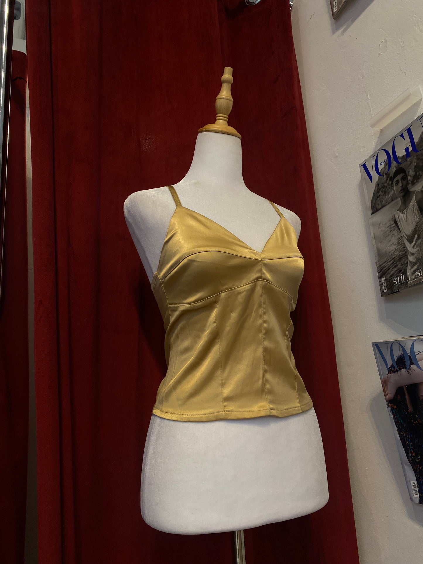 Brand new gold satin corset top 🌟