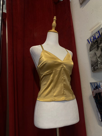 Brand new gold satin corset top 🌟