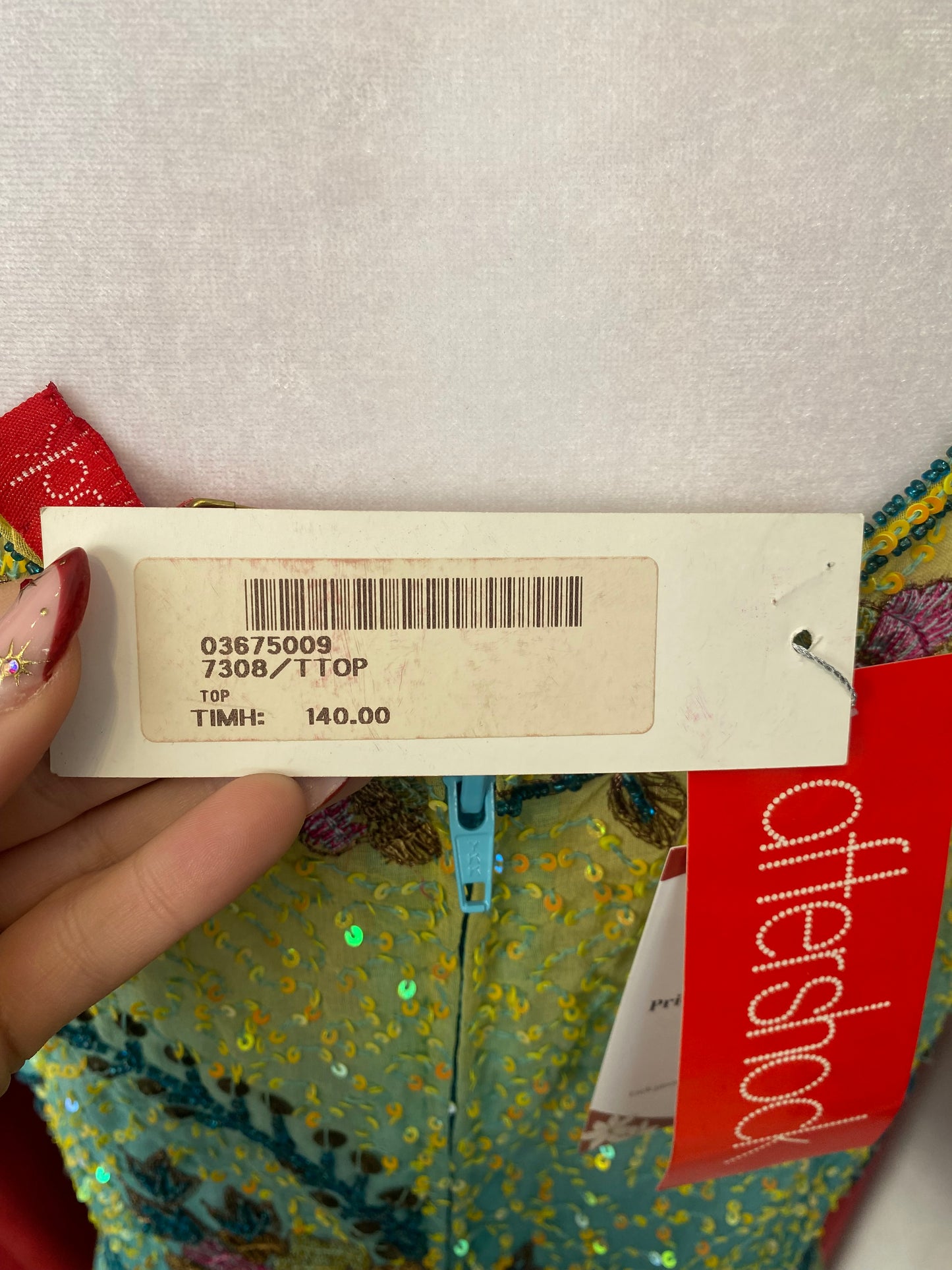 100% silk sequin ocean top 🌊