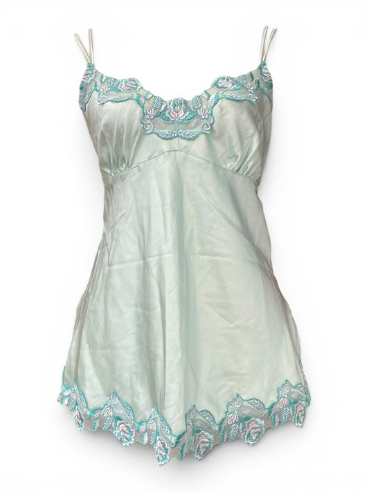 Baby blue satin top