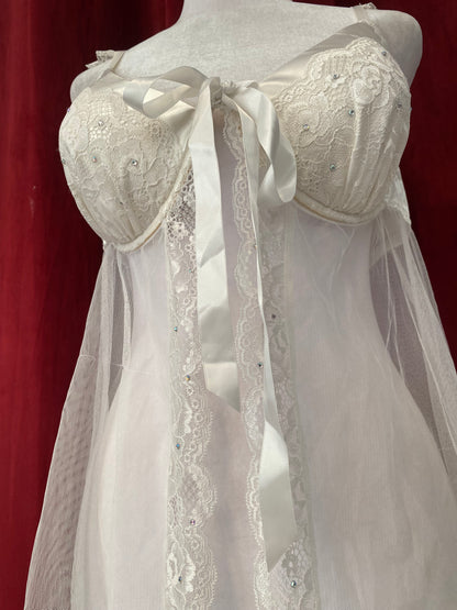 White sequin lace corset ✨