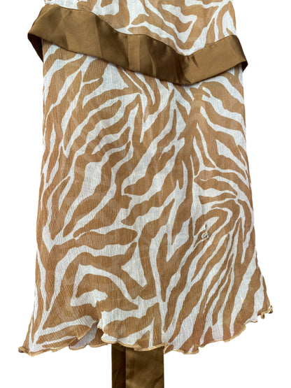 Silk animal print top